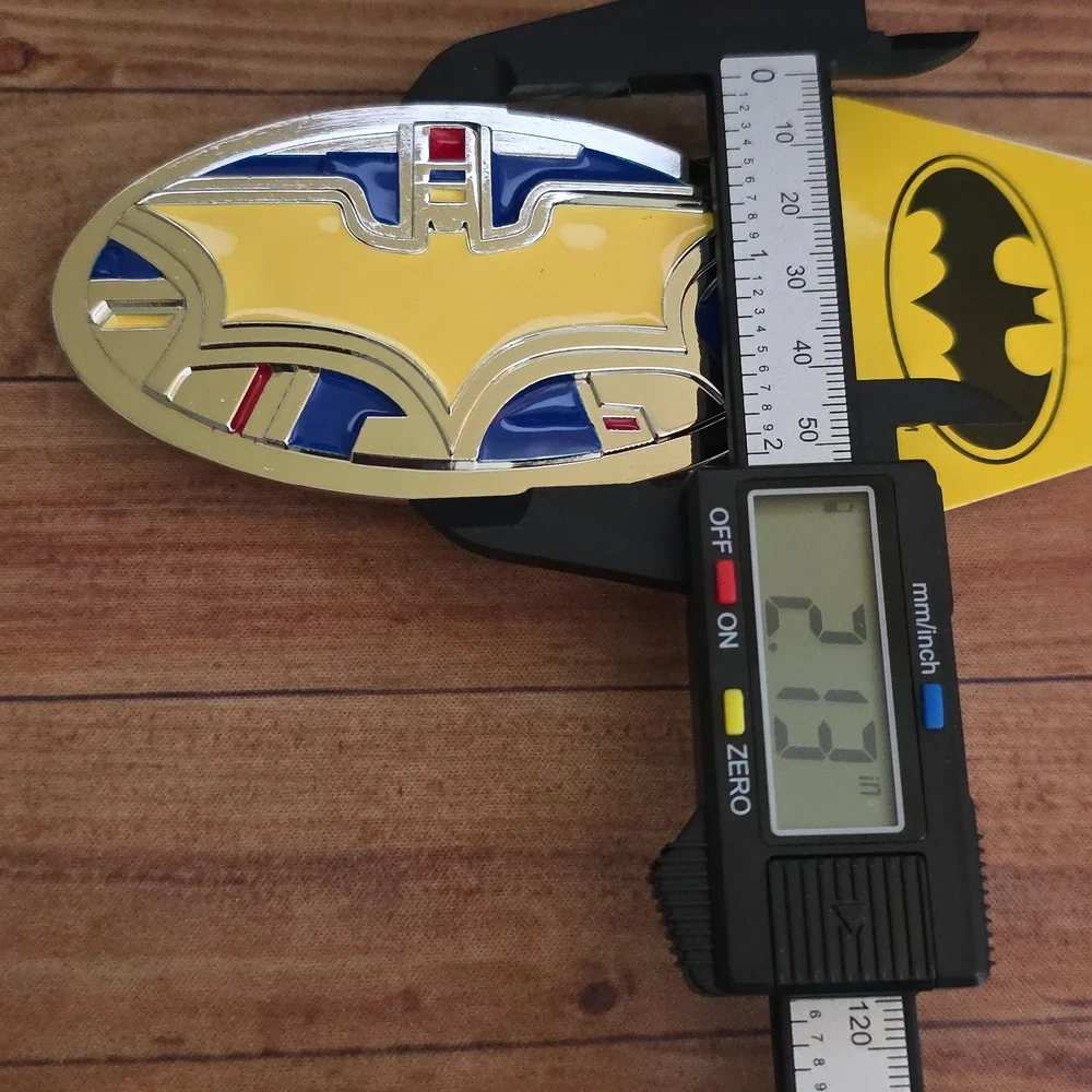 Batman Themed Symbol Yellow Belt Buckle